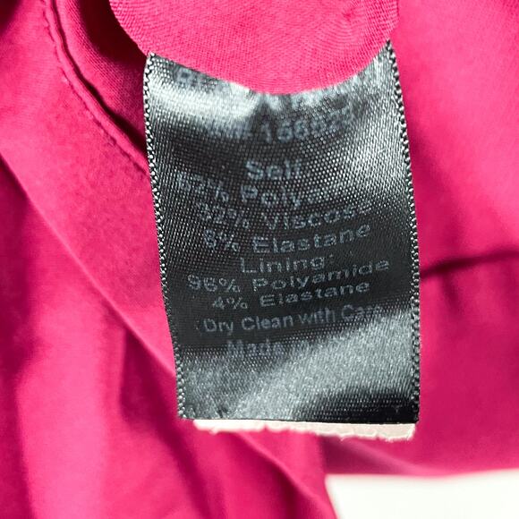 Black Halo Rowan Sheath‎ Dress Pink Pleated Boat Neck 3/4 Sleeve Sz 4 - Picture 11 of 13